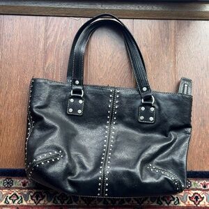 Black and silver studded Michael Kors bag